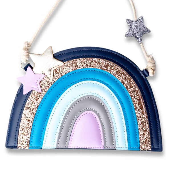 Kinderhandtasche &ndash; Regenbogen blau
