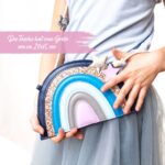 Kinderhandtasche – Regenbogen blau – Bild 3