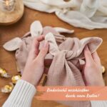 3 Hasenbeutel Musselin Beige Set 02 – Bild 4