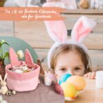 Osternest mit Hasenohren Musselin Rosa Set 01 – Bild 3