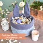 Osternest mit Hasenohren Musselin Set2 – Bild 2