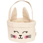 Osterkorb Hase Canvas Rosa Set 01