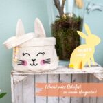 Osterkorb Hase Canvas Rosa Set 01 – Bild 4