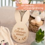 2 Ostersäckchen Canvas mit Holzcutouts Set 01 – Bild 5