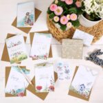 6 Osterkarten mit Umschlag – Wasserfarben mit Goldfolierung Set 4 – Bild 3