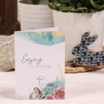 6 Osterkarten mit Umschlag – Wasserfarben mit Goldfolierung Set 4 – Bild 4