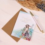 6 Osterkarten mit Umschlag – Wasserfarben mit Goldfolierung Set 4 – Bild 5