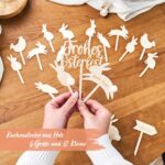 Kuchenstecker aus Holz mit Pompons Set 01 – Bild 2