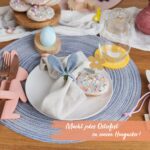 4 Serviettenringe Musselin Pastell Hasenohren Set 01 – Bild 5