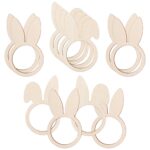 12 Hasenohren Serviettenringe – Holz