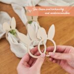 12 Hasenohren Serviettenringe – Holz – Bild 3