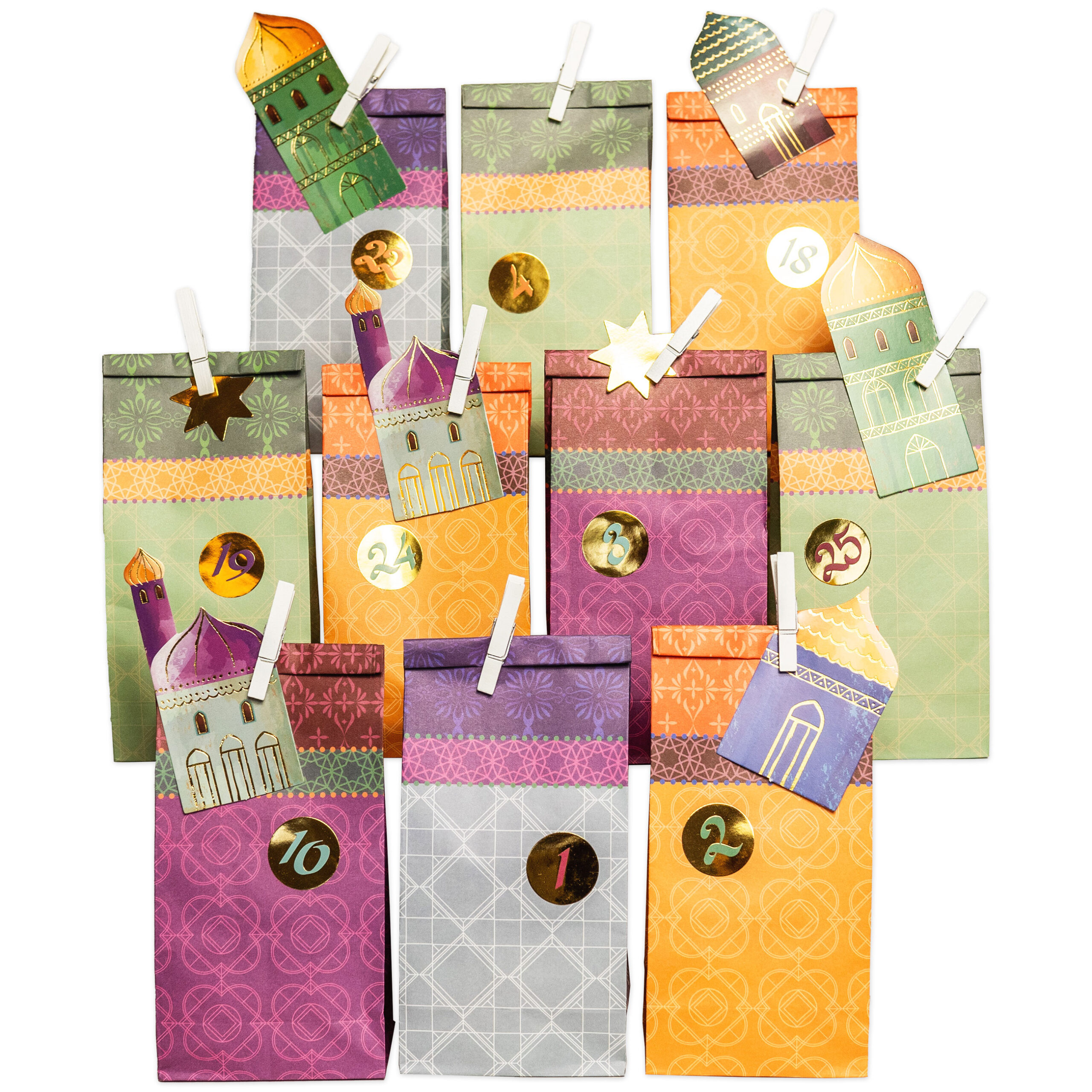Ramadan Kalender – lila – gold