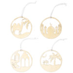 12 Ramadan Holzanhänger natur