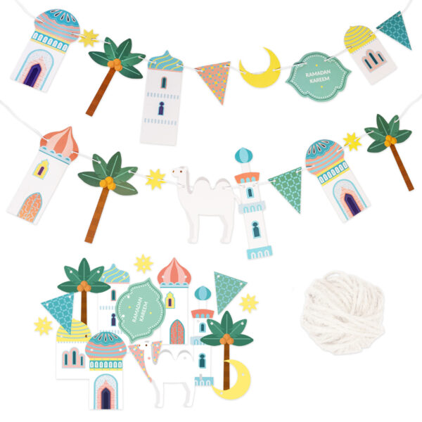 Girlande Ramadan – Pastell