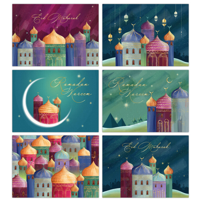 12 Ramadan Postkarten Colourful