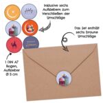 6 Ramadan Klappkarten Colourful goldfoliert – Bild 2