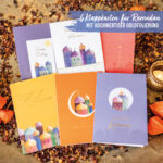 6 Ramadan Klappkarten Colourful goldfoliert