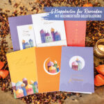 6 Ramadan Klappkarten Colourful goldfoliert – Bild 3