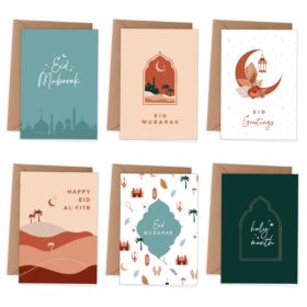 6 Ramadan Klappkarten Boho