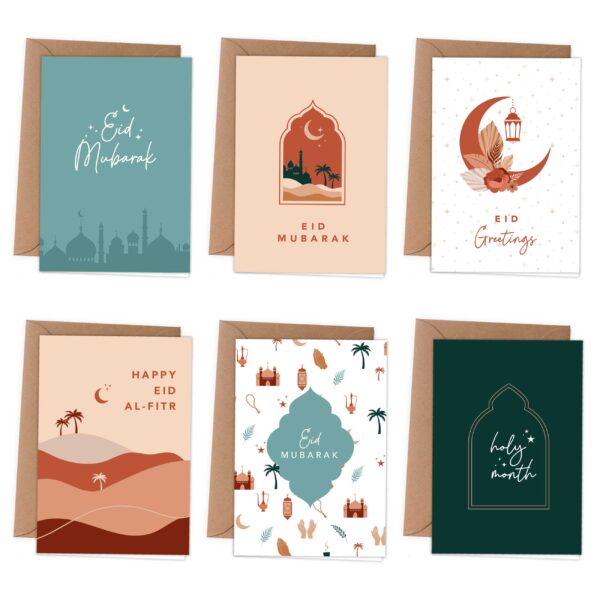 6 Ramadan Klappkarten Boho