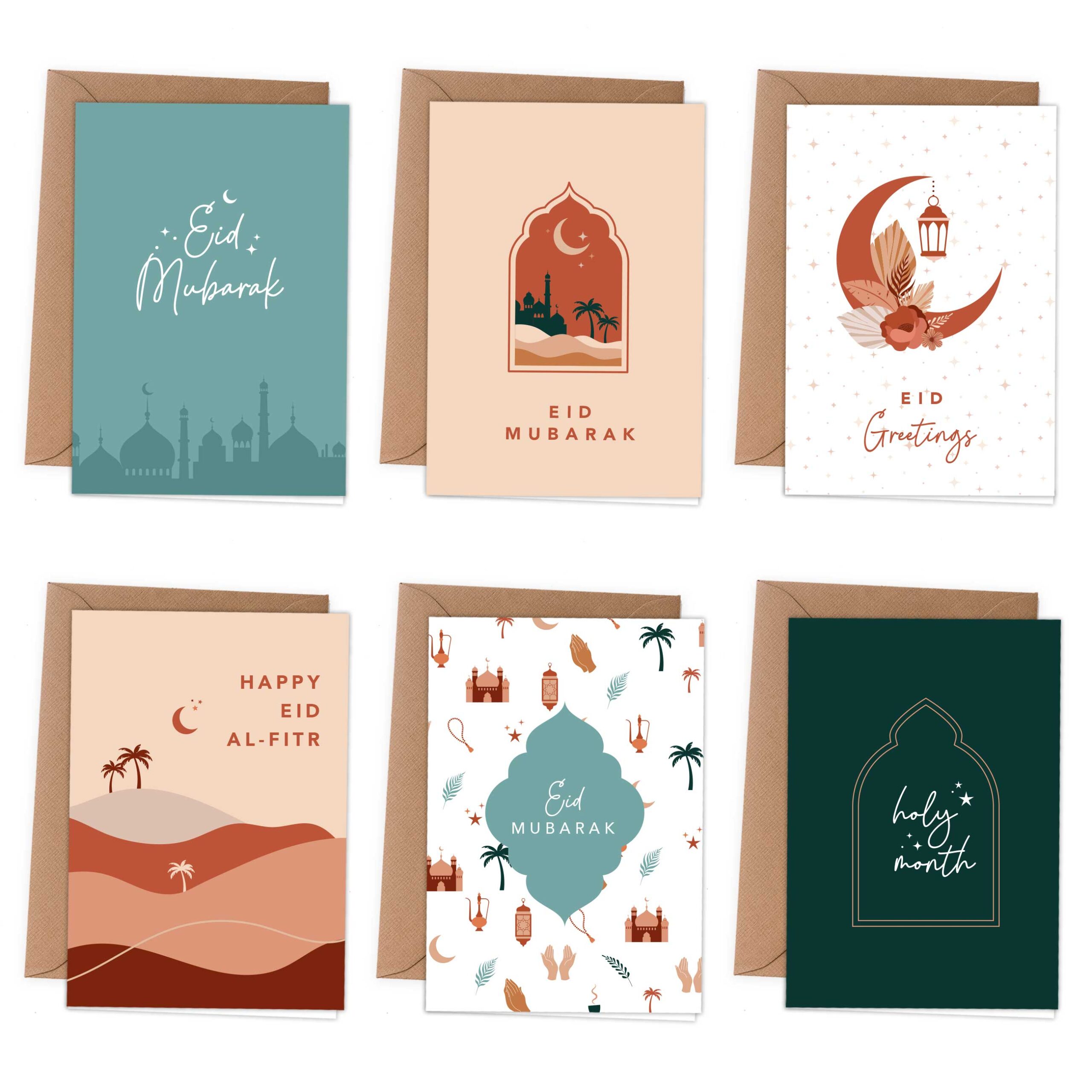 6 Ramadan Klappkarten Boho