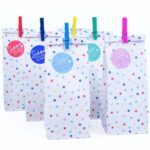 Geburtstagstüten Konfetti mit bunten Klammern