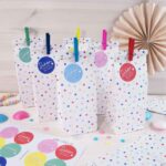 Geburtstagstüten Konfetti mit bunten Klammern – Bild 2