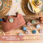 Geburtstagskrone Musselin - Rotbraun – Bild 4