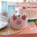 Geburtstagskrone Musselin - Rosa – Bild 3