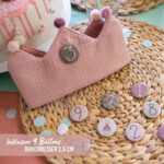 Geburtstagskrone Musselin - Rosa – Bild 4