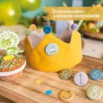 Geburtstagskrone Musselin - Gelb – Bild 3