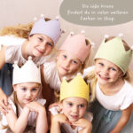 Musselinkrone mit goldenen Akzenten- Beige – Bild 6