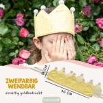 Musselinkrone mit goldenen Akzenten – Gelb – Bild 3