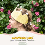 Musselinkrone mit goldenen Akzenten – Gelb – Bild 4