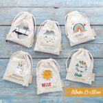 Leinensäckchen - Geburt Wal - 6er – Bild 5