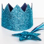 Glitzerkrone und Zauberstab - Türkis - Set 2 – Bild 2