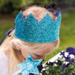 Glitzerkrone und Zauberstab - Türkis - Set 2 – Bild 3