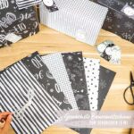 Weihnachtsgeschenkpapier - Schwarz weiß - Set 9 – Bild 5