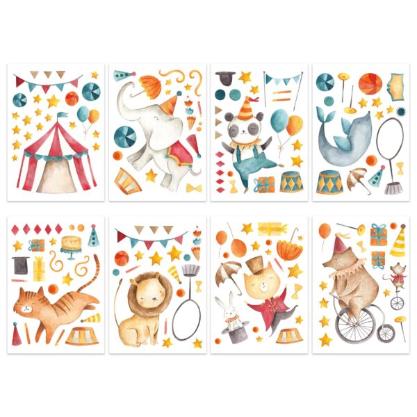 Wandtattoos - Zirkus - Set 3