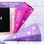 Schultüten 3er Set Pink - Set 1 – Bild 4