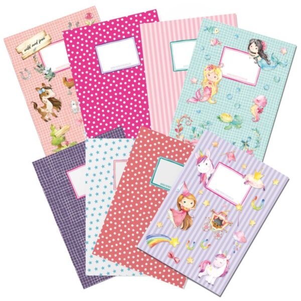 8er Set Heftumschläge - Unter Wasser + Einhorn - Set 4