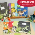 8 Papierheftumschläge A4 Welt der Dino - Set 16 – Bild 2