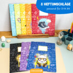 8 Papierheftumschläge A4 Graffiti  - Set 18 – Bild 2