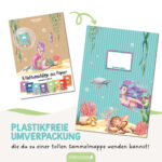 8 Papierheftumschläge A4 Meerjungfrauen - Set 20 – Bild 5