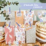 12 Geschenktüten mit Anhängern Einschulung Pastell - Set 3 – Bild 2