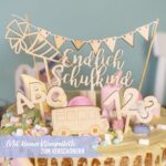 Holzkuchenstecker Schule mit Gravur (Pappelholz) - Set 1 – Bild 5