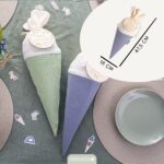 Schultüten Musselin mit Holzanhänger - Blau Mint – Bild 3