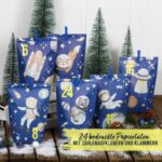 Adventskalender bedruckt – Weltall – Bild 2