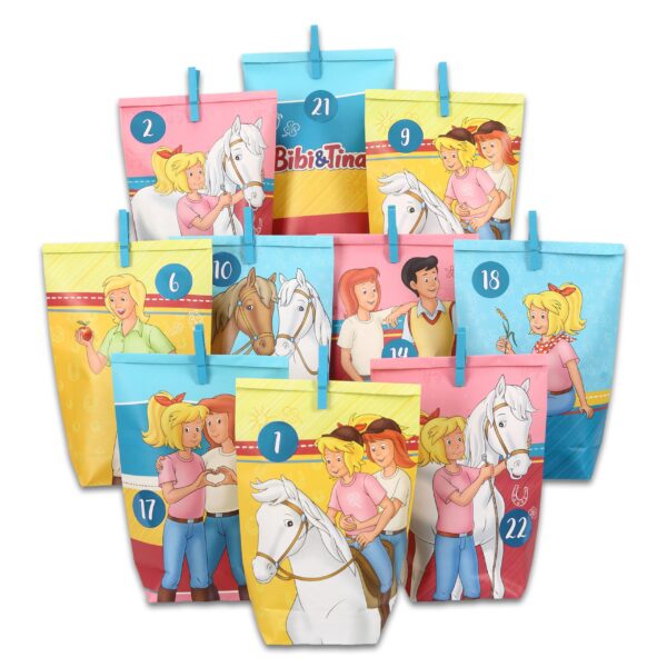 Adv Tüten weiß - bunt bedruckt - Bibi und Tina - Set 23