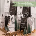 Adventskalender mit bedruckten Tüten – Holy Night black & white 2 – Bild 2